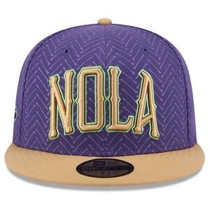 New Era Purple New Orleans Pelicans City Edition 59FIFTY Fitted Hat‎ Size 7 3/8